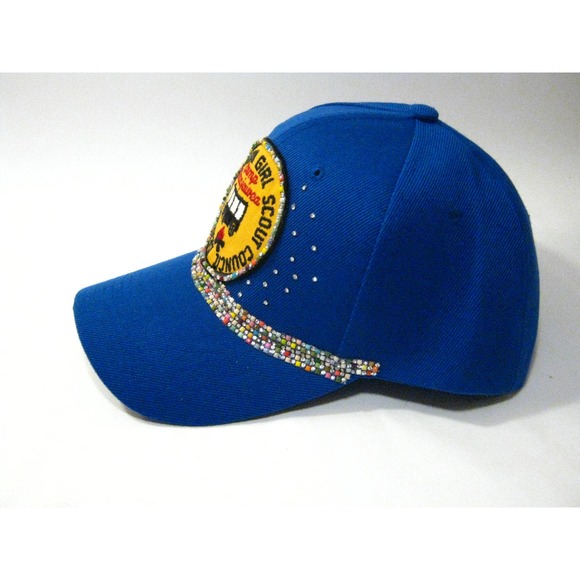Handmade vintage Blinged out Camp Sacajawea Girl  Scout baseball Cap Hat - Picture 9 of 11